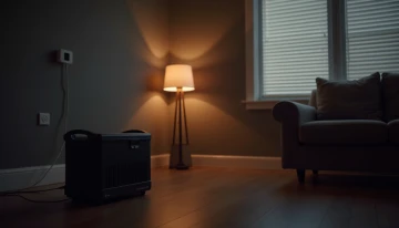 A portable power station providing backup power to essential smart home devices during an outage